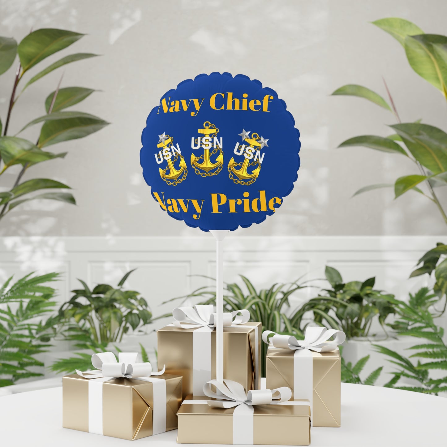 Navy Chief Pride Balloons | USN 1893 Navy Chief Balloons | Navy Themed Party Decor | Navy Chief Balloons | CPO Ceremony Decorations