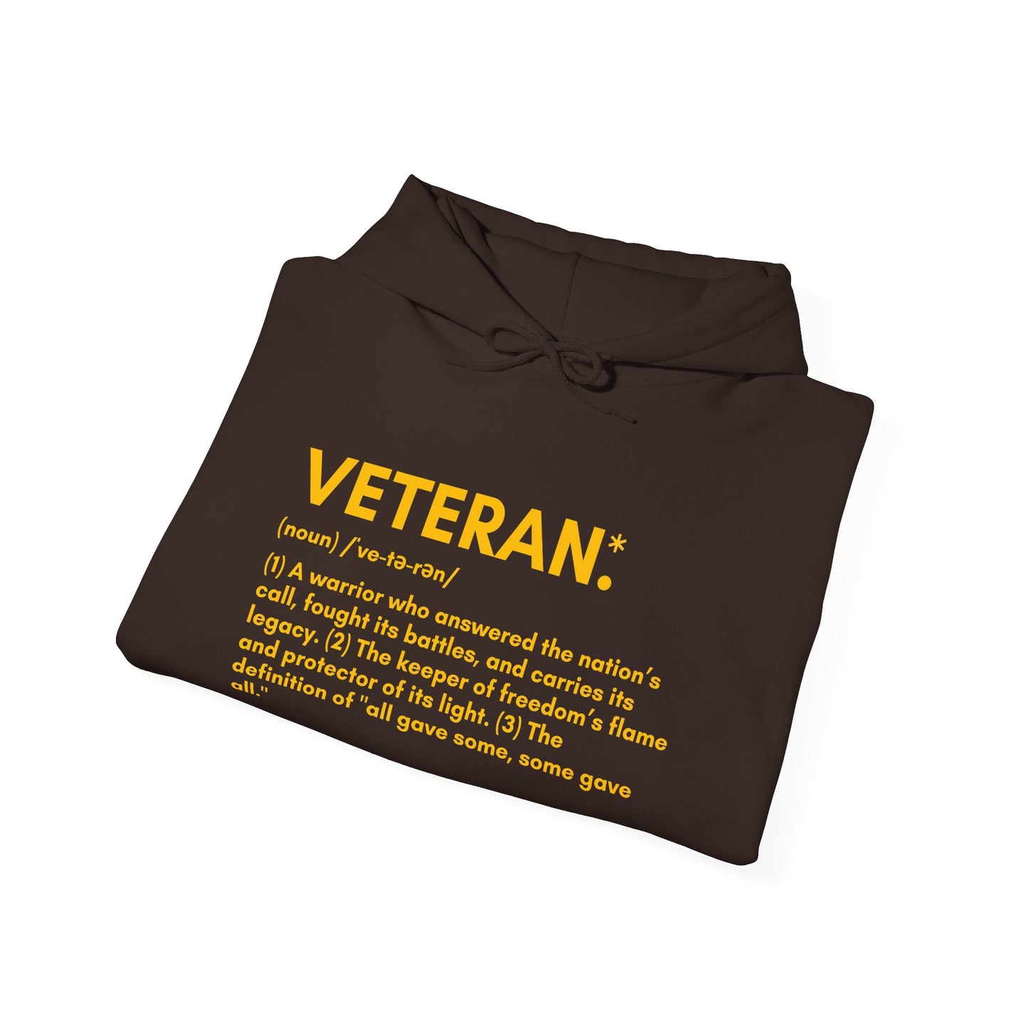 Veteran Definition Hoodie - Military Pride Appreciation Apparel