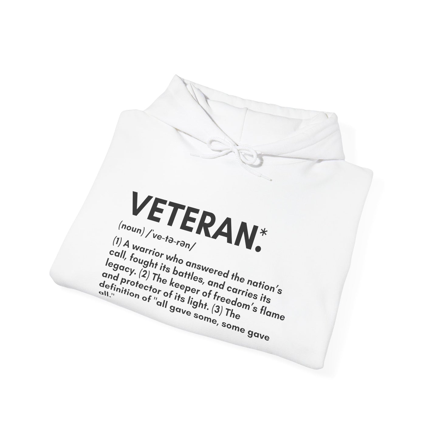 Veteran Definition Hoodie - Military Pride Appreciation Apparel