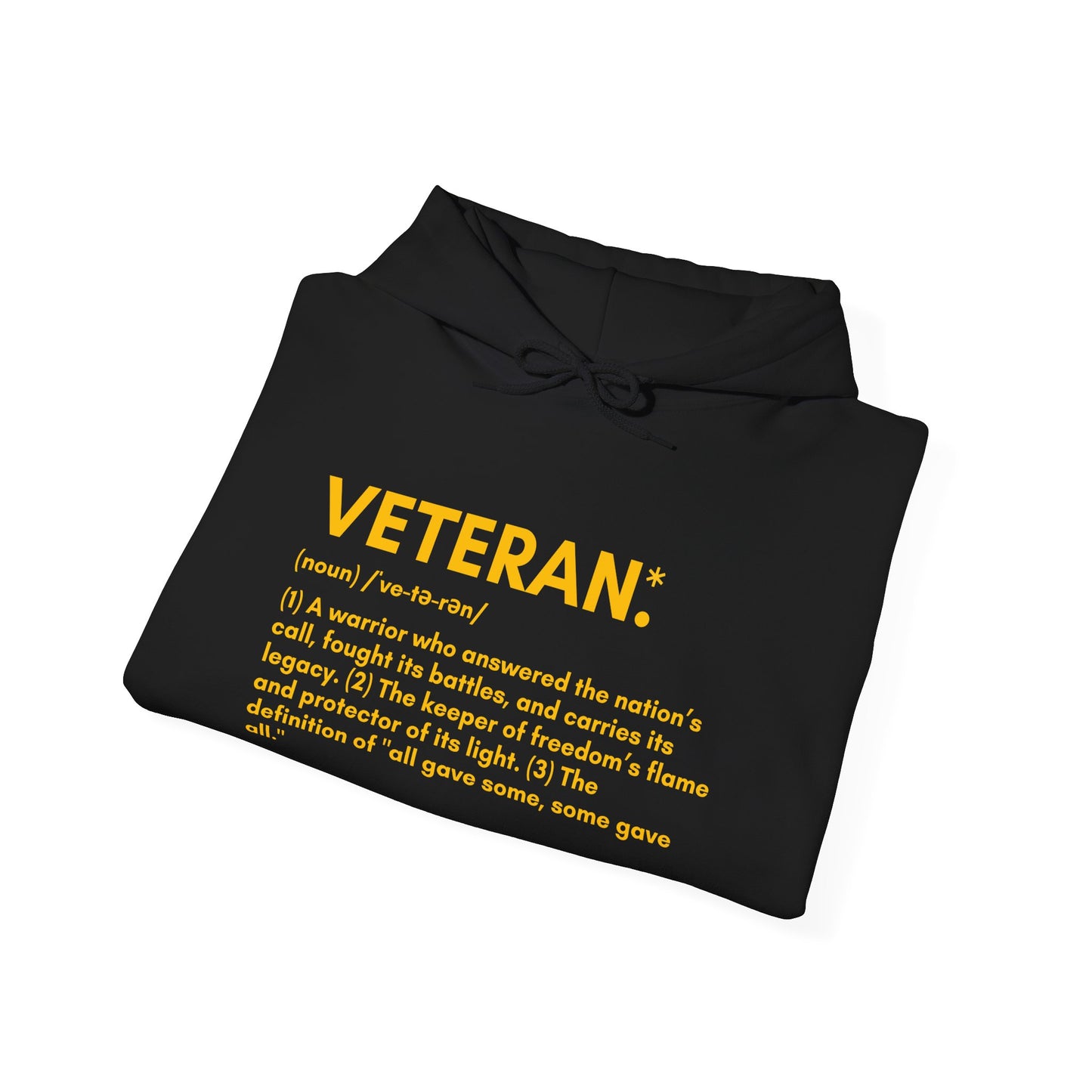 Veteran Definition Hoodie - Military Pride Appreciation Apparel