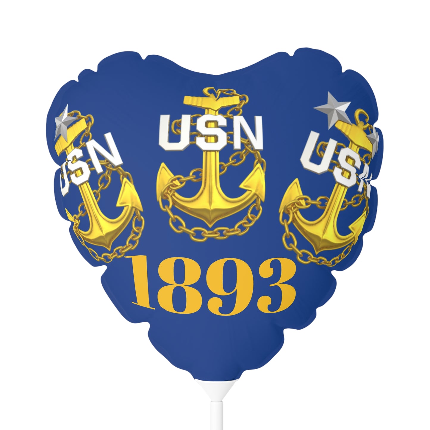 Navy Chief Pride Balloons | USN 1893 Navy Chief Balloons | Navy Themed Party Decor | Navy Chief Balloons | CPO Ceremony Decorations