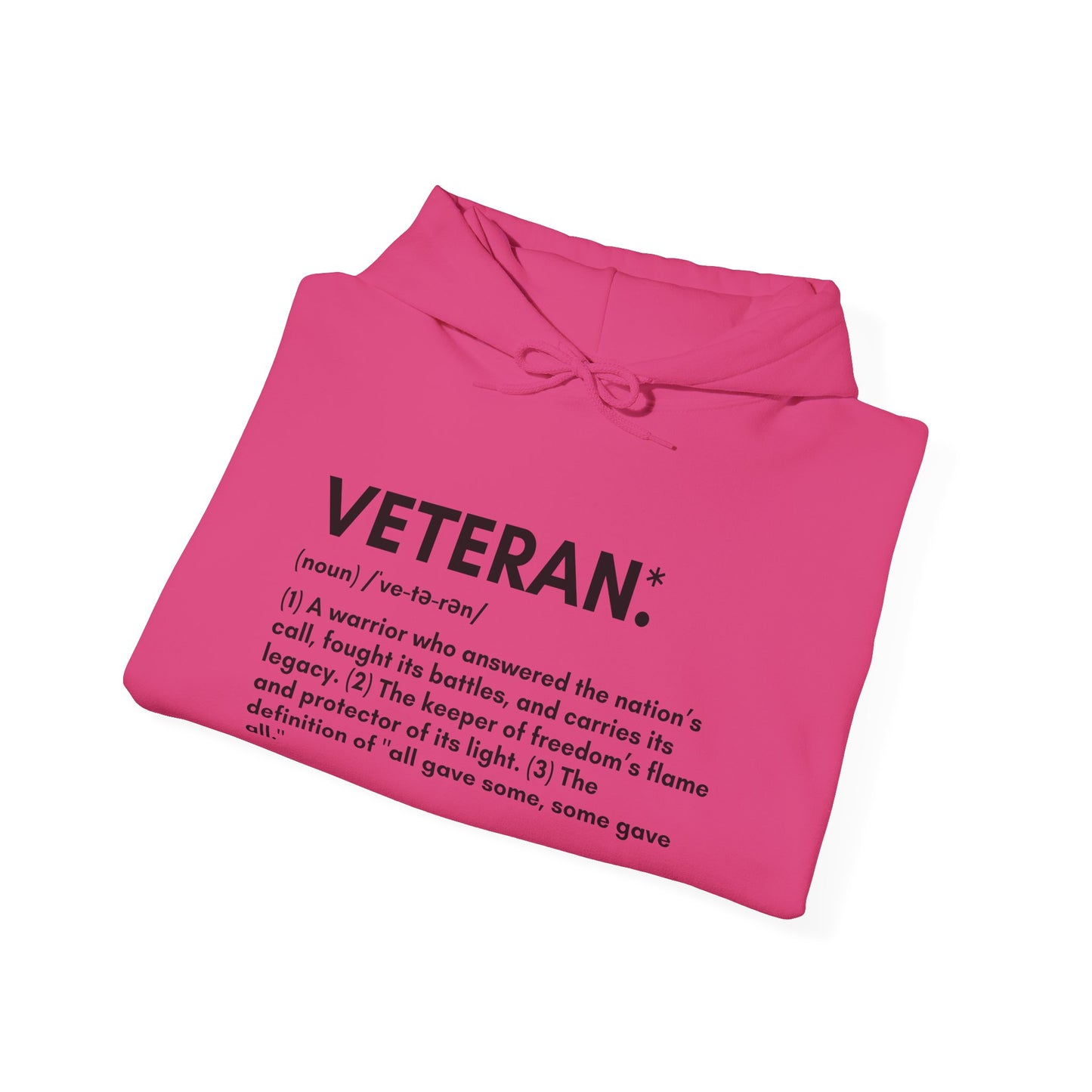 Veteran Definition Hoodie - Military Pride Appreciation Apparel