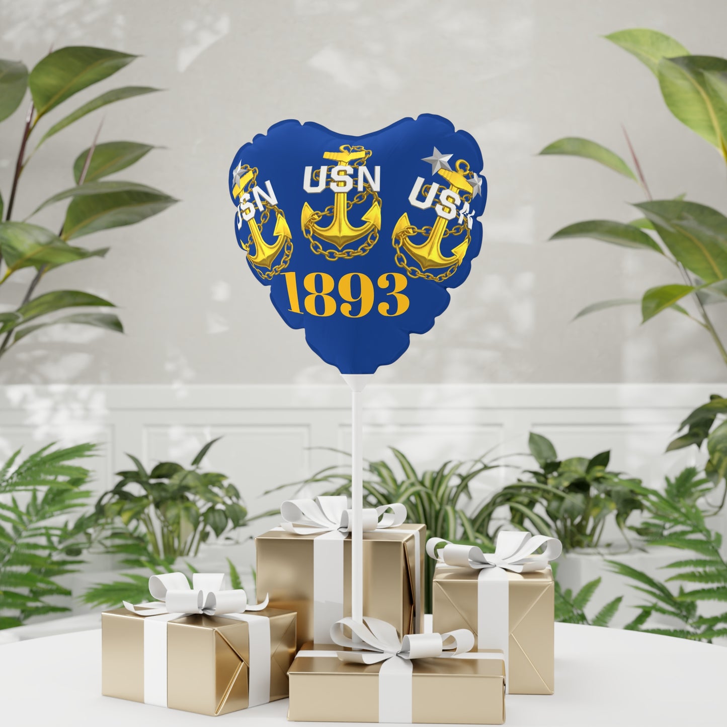 Navy Chief Pride Balloons | USN 1893 Navy Chief Balloons | Navy Themed Party Decor | Navy Chief Balloons | CPO Ceremony Decorations