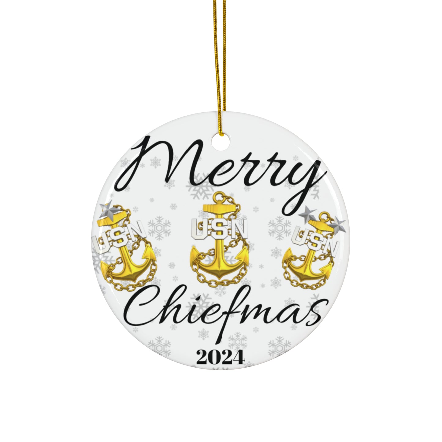 Merry Chiefmas 2024 Ornament | Navy Chief Holiday Keepsake