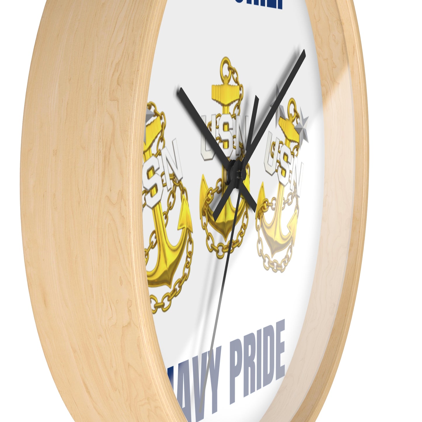 Copy of Navy Pride Wall Clock - Military Decor, Gift for Veterans, USA Patriotic Wall Art, Chief's Home Office Decor, Navy Chief Accessories