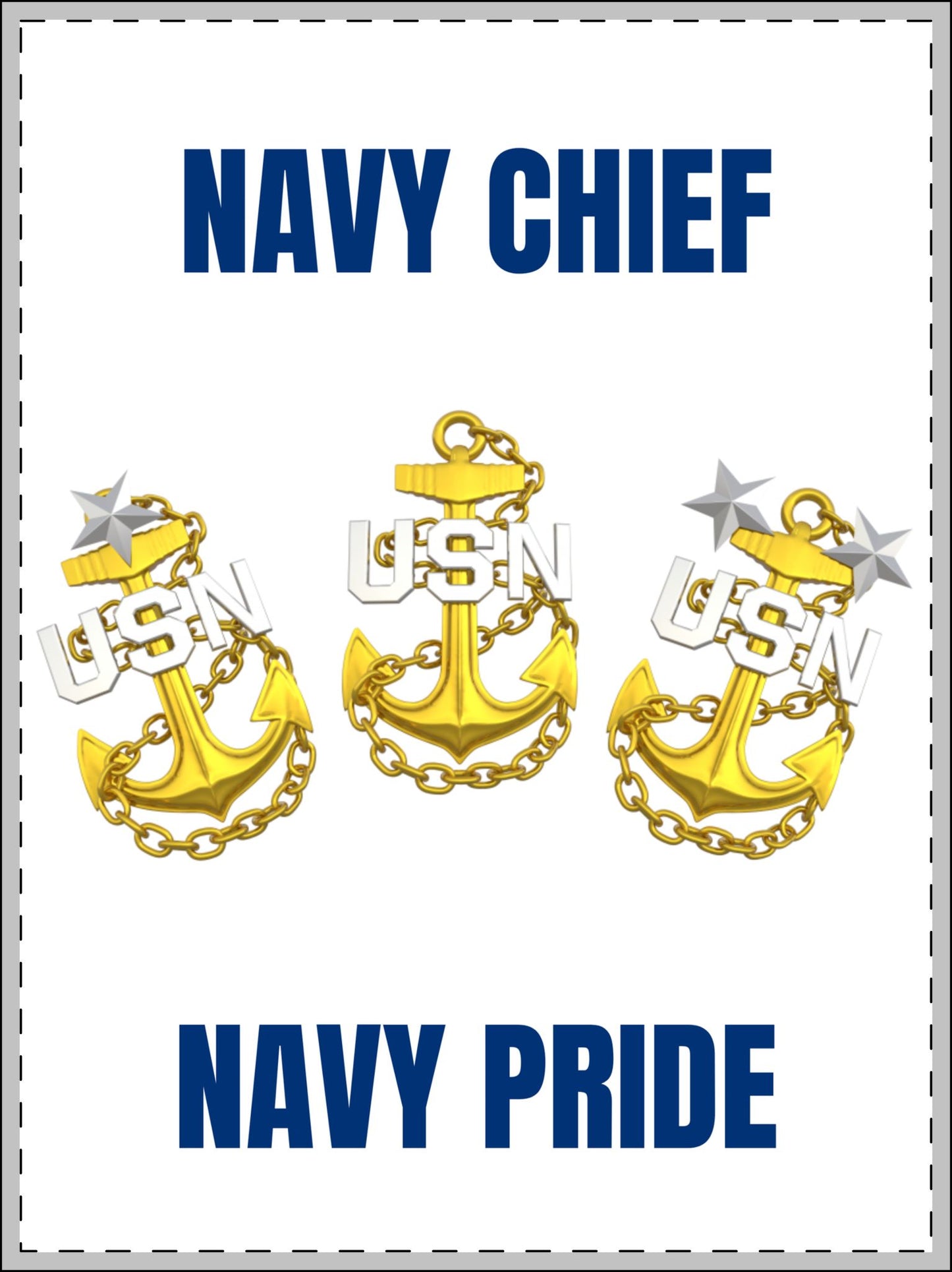 Navy Chief Navy Pride Framed Wall Art | USN Anchor Emblem Decor | Military Patriotic Art Print | Navy Chief Office Decor | USN Art Print