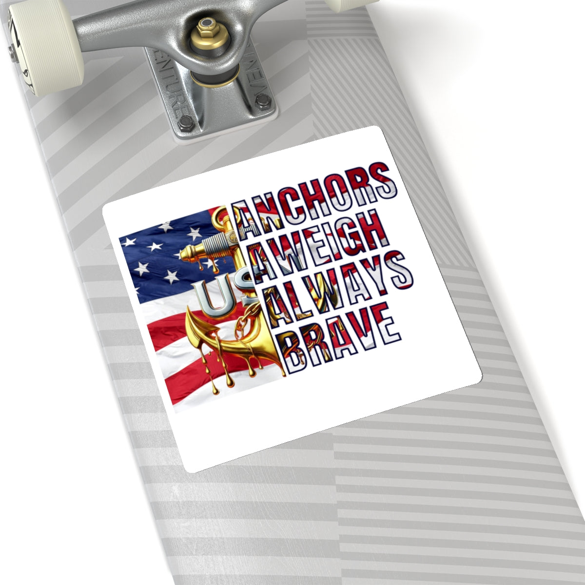 US Navy Chief Petty Officer Anchors Aweigh Always Brave Vinyl Decal | CPO Anchor Emblem