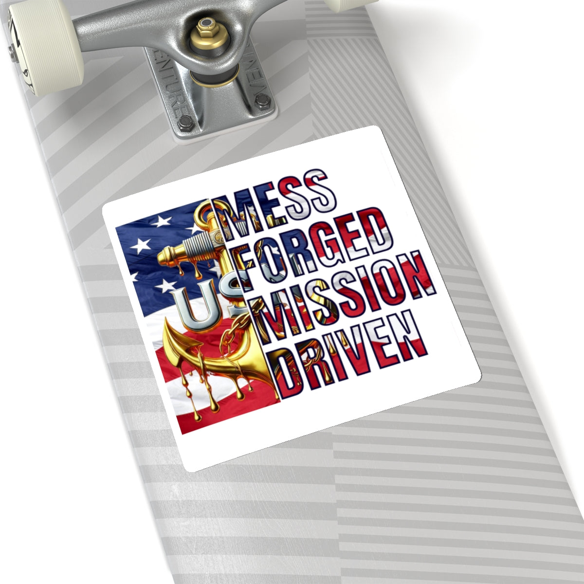 US Navy Chief Petty Officer Mess Forged Mission Driven Vinyl Decal | CPO Anchor Emblem