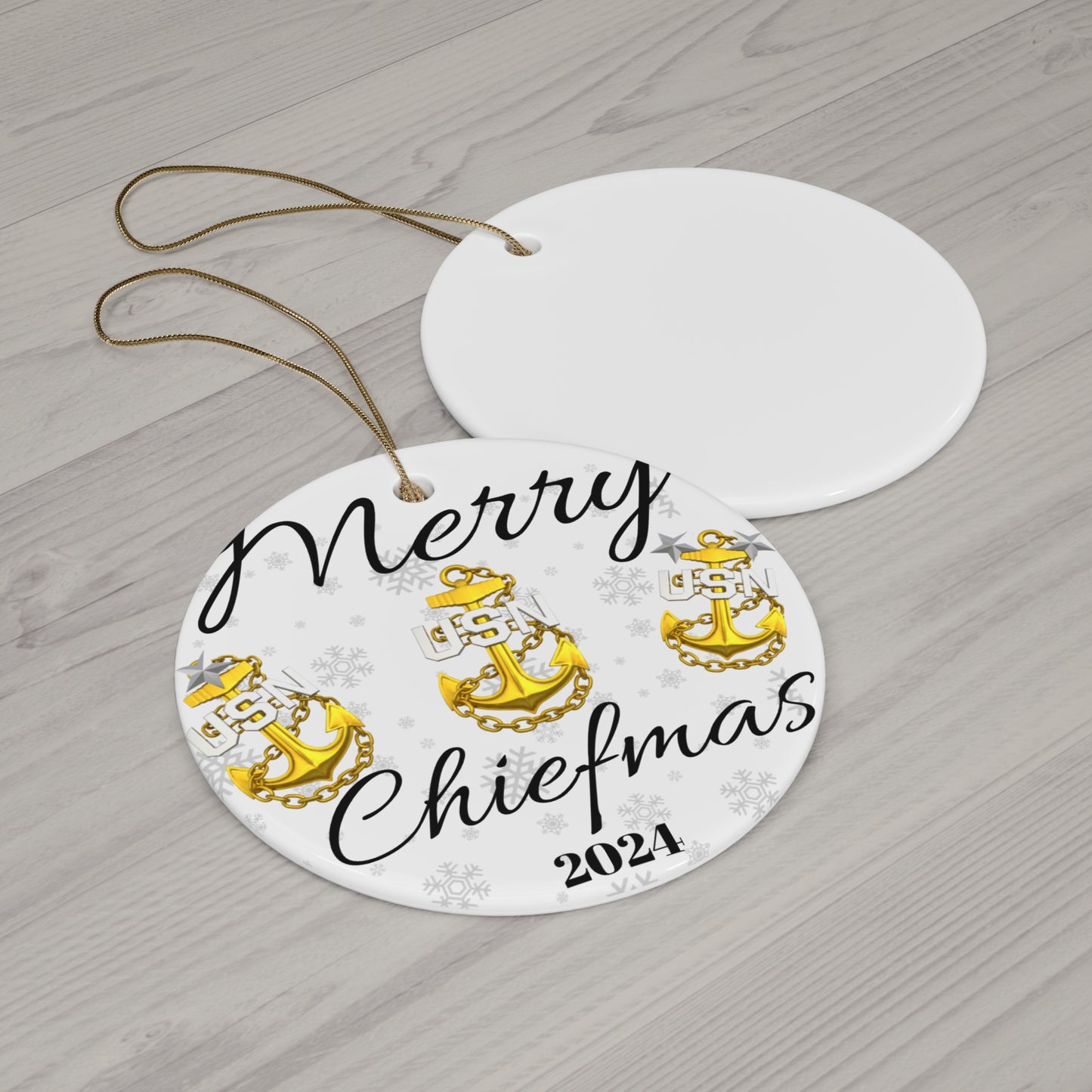 Merry Chiefmas 2024 Ornament | Navy Chief Holiday Keepsake