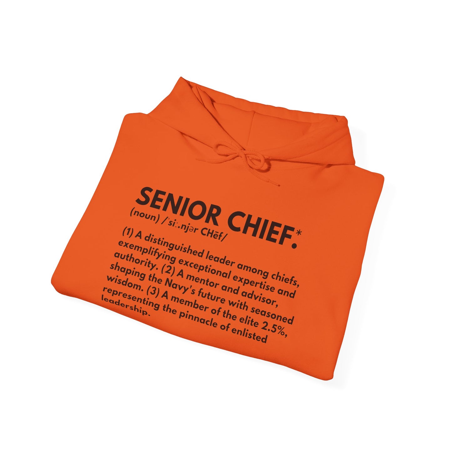 Senior Chief Definition Hoodie - Navy Chief Appreciation Apparel