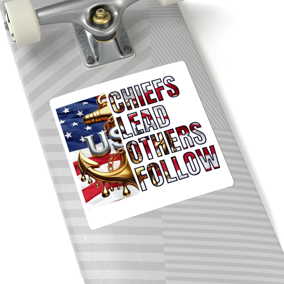 US Navy Chief Petty Officer Chiefs Lead Others Follow Vinyl Decal | CPO Anchor Emblem