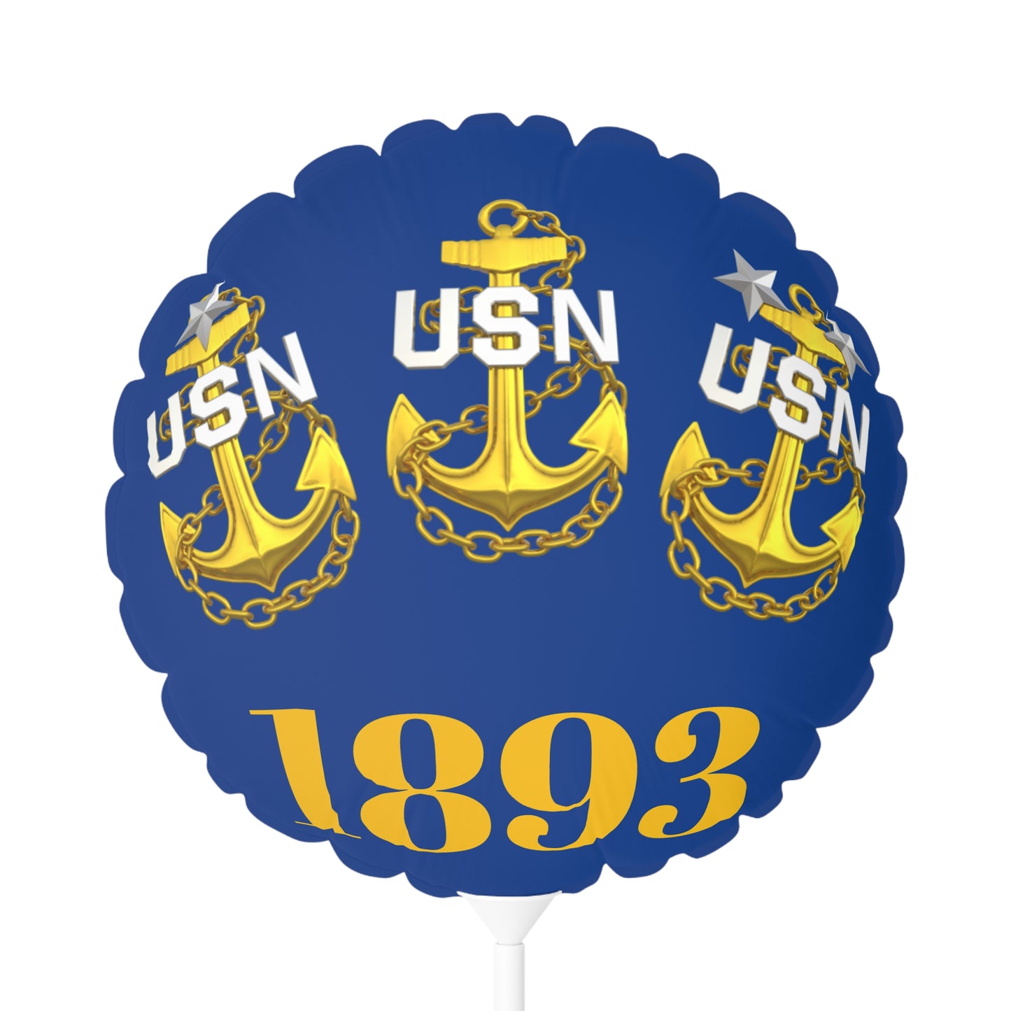 Navy Chief Pride Balloons | USN 1893 Navy Chief Balloons | Navy Themed Party Decor | Navy Chief Balloons | CPO Ceremony Decorations